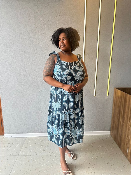 Vestido Talita Azul - Plus Size
