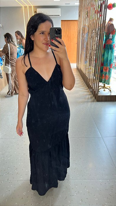 Vestido Longo Martina - Preto
