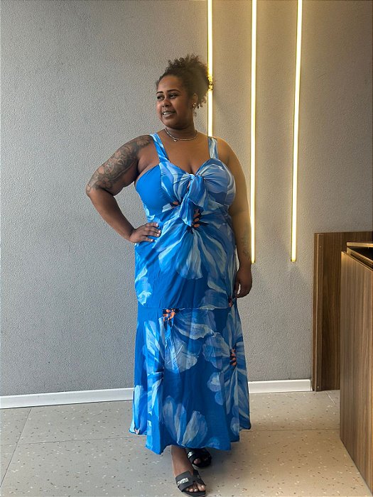 Vestido Crystal Plus Azul