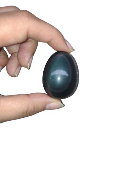 Ovo yoni Obsidiana arco-íris (importado)