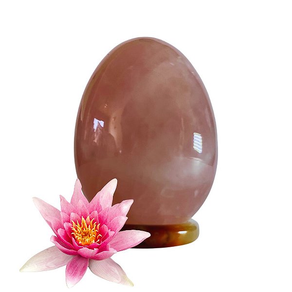 Yoni egg quartzo rosa 3,5 cm a 4 cm