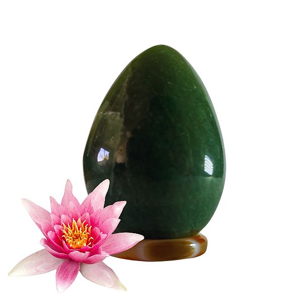 Yoni egg de quartzo verde 3.5 cm