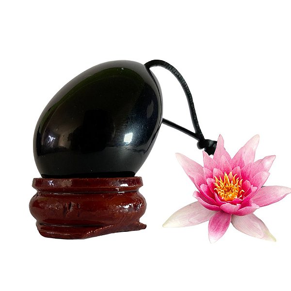 Yoni egg obsidiana perfurado 3,5 cm ( Importado)