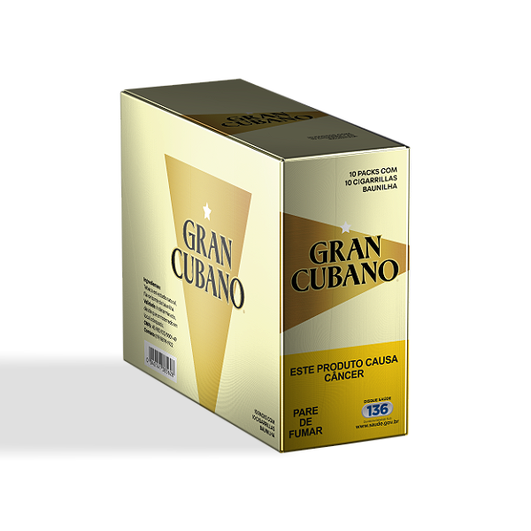 Cigarrilha Gran Cubano Baunilha c/10 maços