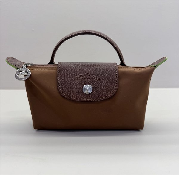 Longchamp Le Pliage brown mini tote