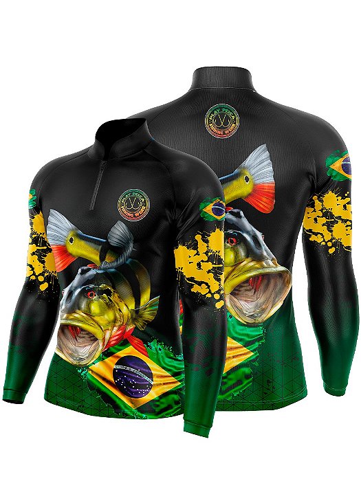 Camisa Play Pesca Tucunaré Brasil Infantil
