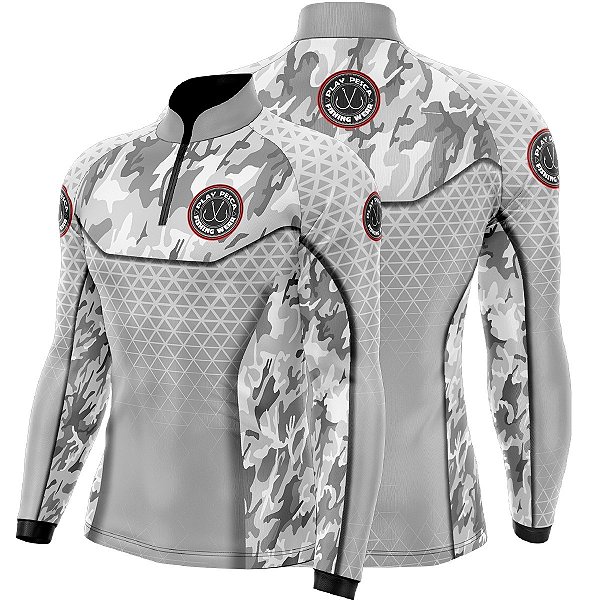 Camisa Play Pesca Cammo White Adulto