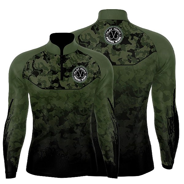Camisa Play Pesca Cammo Green Adulto