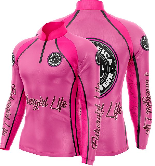 Camisa Play Pesca Play Girls Rosa Adulto