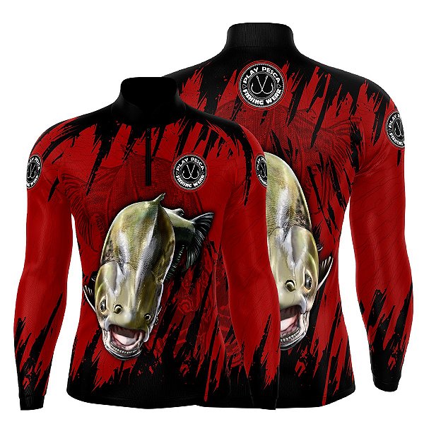 Camisa Play Pesca Tamba Vermelho 02 Adulto