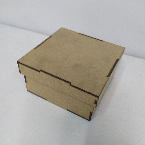 Caixa Quadrada com Tampa MDF 5cm de altura