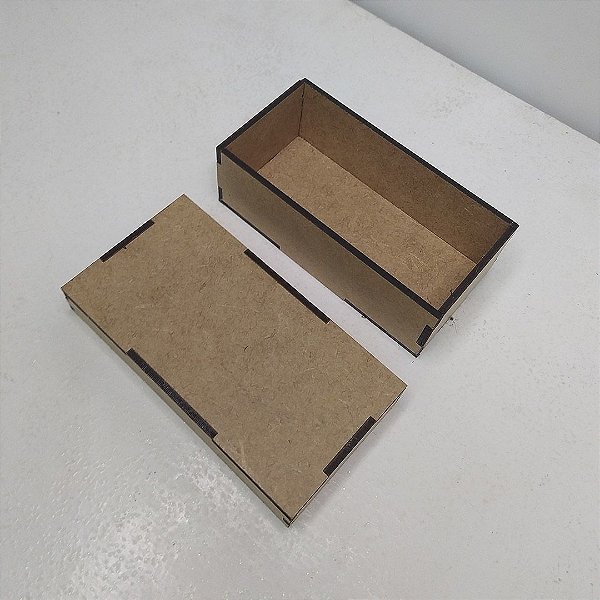 Caixa Retangular com Tampa MDF 15cm de altura