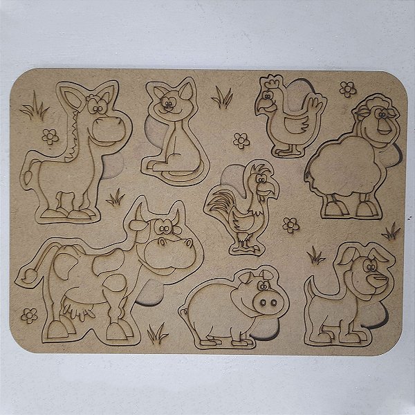 Jogo de Encaixe Fazenda MDF