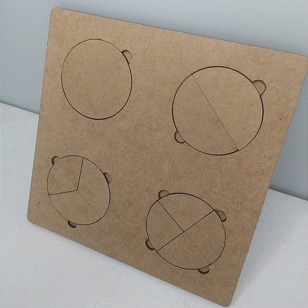 Jogo de Encaixe Frações Circulo MDF