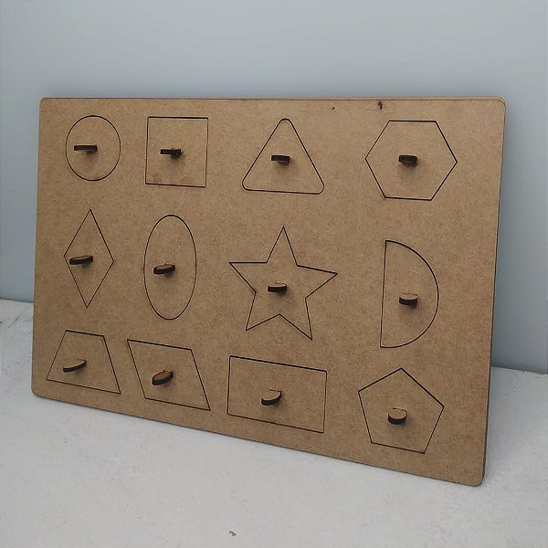 Jogo de Encaixe Formas Geométricas MDF