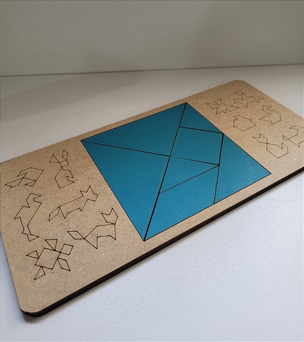 Jogo Formas Origami MDF Colorido