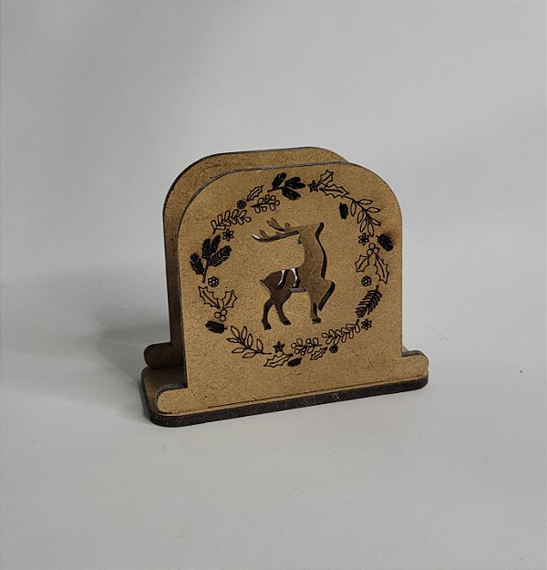Porta Guardanapo de Natal Alce MDF