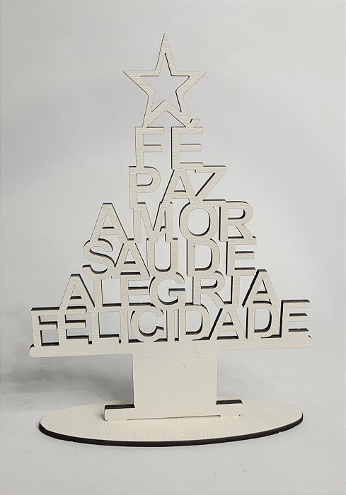 Árvore de Natal Palavras MDF