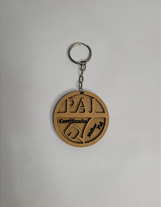 Chaveiro Certificado Melhor Pai MDF