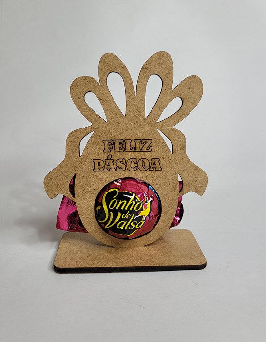 Porta Bombom Feliz Páscoa MDF