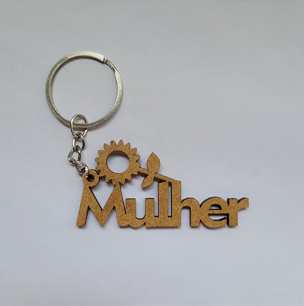 Chaveiro Escrita Mulher MDF