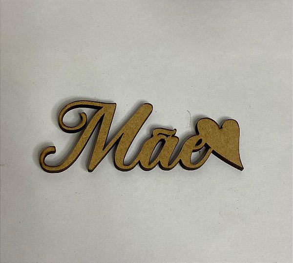 Aplique Mãe com Coração MDF