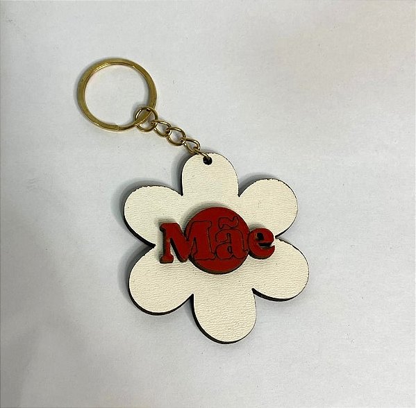 Chaveiro Mãe Flor MDF