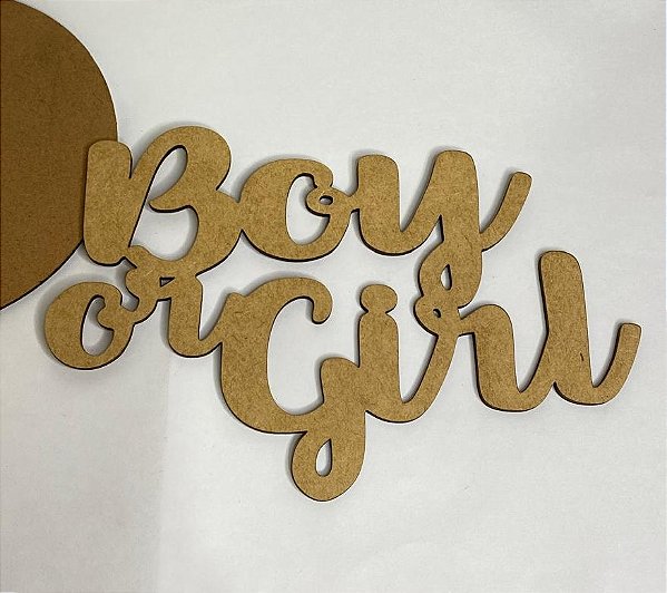 Placa Boy or Girl em MDF