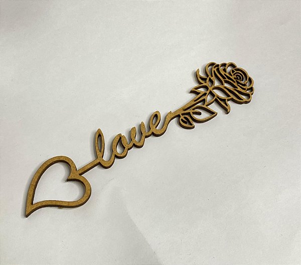 Recorte Flor Love Modelo 1 MDF