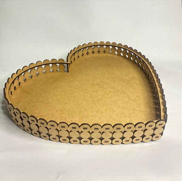 Bandeja Coração Pérola MDF