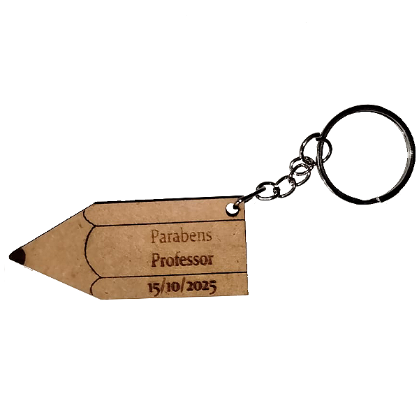 Chaveiro Dia dos Professores MDF