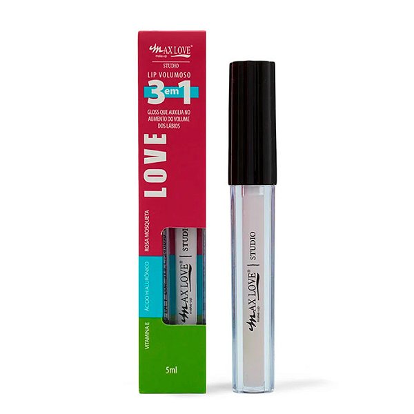 Gloss Labial Lip Volumoso 3 Em 1 Cor Incolor 307 Max Love