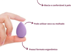 Kit 3 Mini Esponjas Para Maquiagem Contorno Corretivo Base