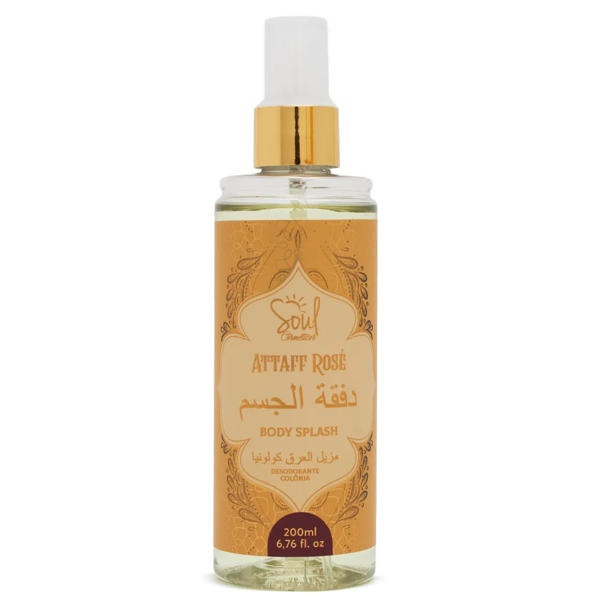 Body Splash Attaff Rose Desodorante Colônia Soul Cosméticos 200ml