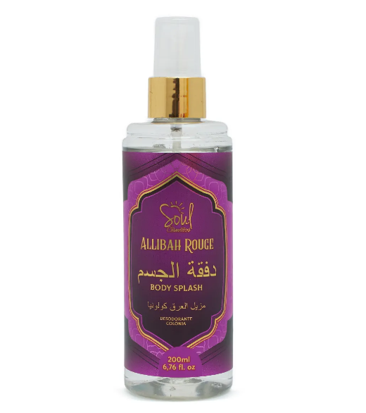 Body Splash Desodorante Colônia Allibah Rouge Soul Cosméticos
