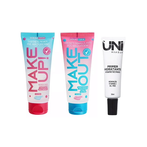 Kit Preparação De Pele Pre Maquiagem Peles Secas Dermachem