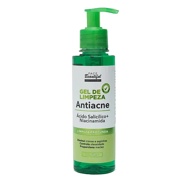 Gel de Limpeza Antiacne Face Beautiful 200ml