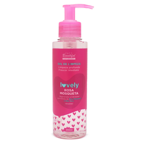 Gel de Limpeza Lovely Rosa Mosqueta Face Beautiful 200ml