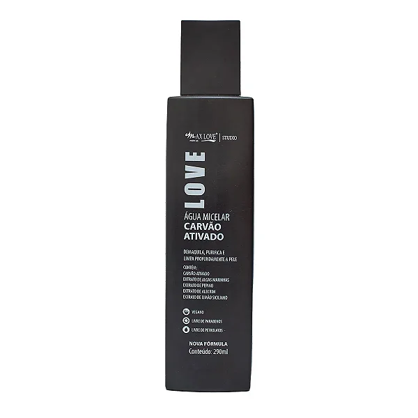 Água Micelar Carvão Ativado Max Love 290ml