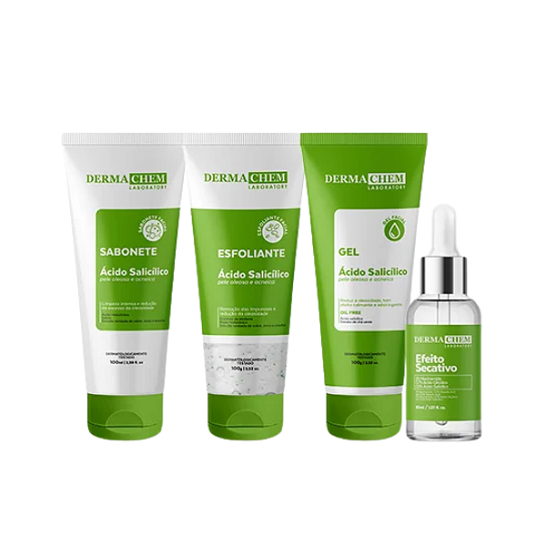 Kit Ácido Salicílico Antioleosidade Efeito Secativo Dermachem