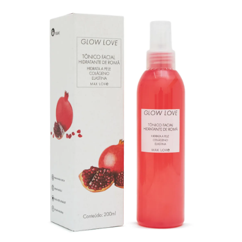 Tônico Facial Hidratante de Romã Glow Love Max Love 200ml