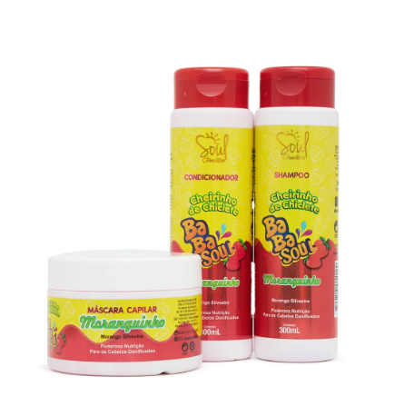 Kit Capilar Cheirinho de Chiclete de Moranguinho Soul Cosméticos