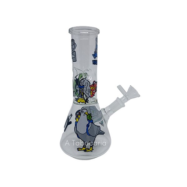 Bong De Vidro Percolator Squadafum - City
