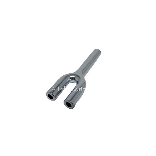 Pipe De Metal Cromado - C/ 2 Saídas
