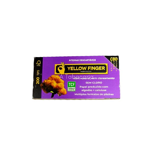 Piteira De Papel Yellow Finger C/ 184 Folhas