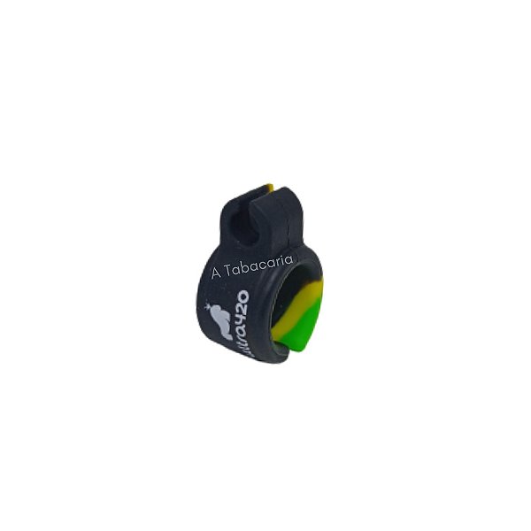 Anel De Silicone Porta Cigarro Ultra420 - Preto C/ Verde