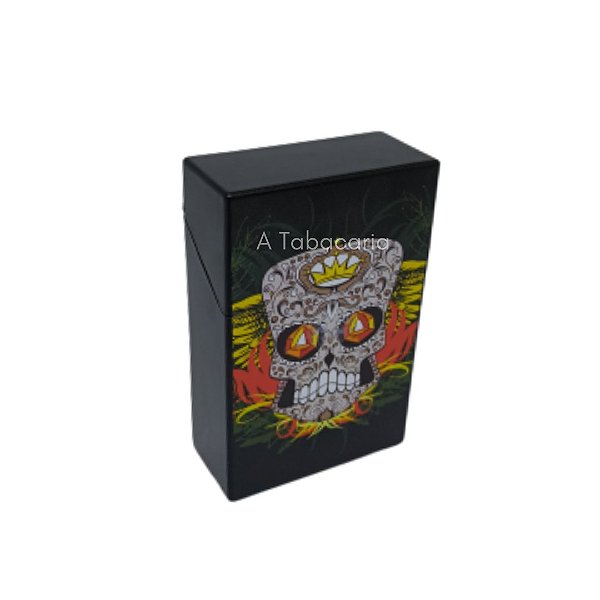 Cigarreira De Plástico - Estampa De Caveira 05