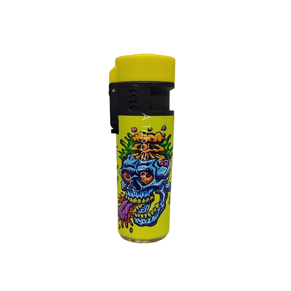 Maçarico Prof Crazy Skull 1 Chama - Amarelo
