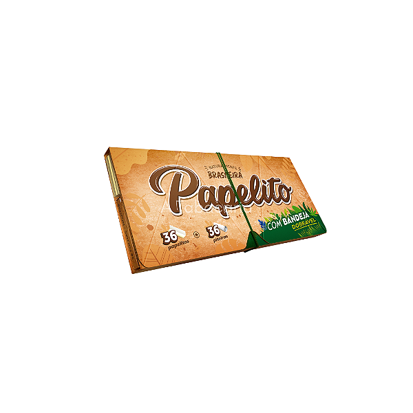 Seda Papelito Brown King Size C/ 36 Folhas + Bandeja + 36 Piteiras