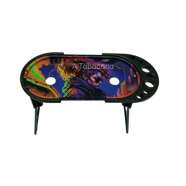 Bandeja De Metal Com Suporte - Estampa 1
